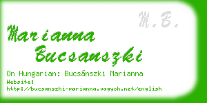 marianna bucsanszki business card